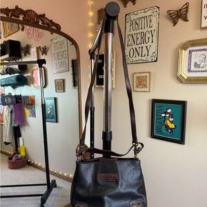 Relic Dark Brown Leather Handbag